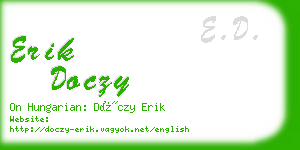 erik doczy business card